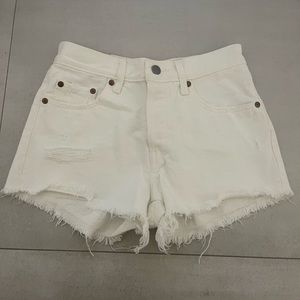 Levi’s White 501 Shorts